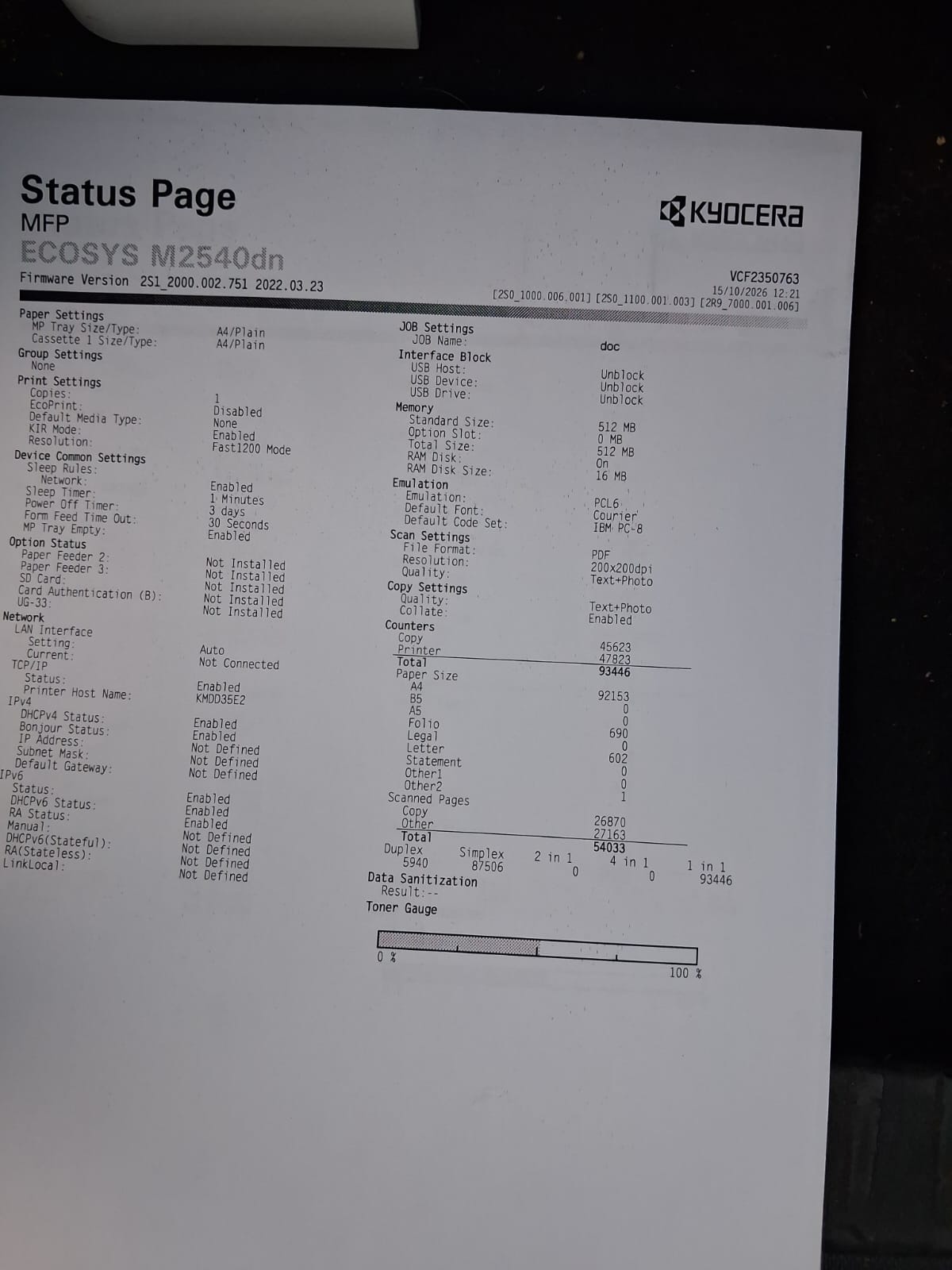 Kyocera ECOSYS M2040DN B/W Monochrome Laser Multifunction Printer Copier Scanner - Refurbished - Image 4